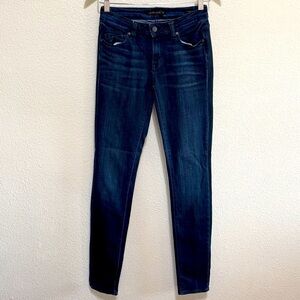 Genetic Denim The Stem Mid Rise Skinny Tar Wash